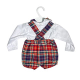 3-teiliges warmes Baumwollset mit Latzhose für Neugeborene BABY FASHION 5333