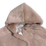 Eleganter Umhang mit Kapuze aus Kunstfell und Satinschleife für Babys ISABEL F593