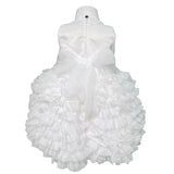 Abito Elegante Smanicato In Raso E Tulle Neonata NINNAOH E24AB44