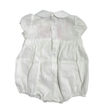 Pagliaccetto In lino Neonata Bianco LA SARTORIA DEI PICCOLI LP014