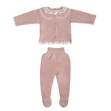 Warmer Baumwoll-Split-Strampler in Altrosa GRANLEI Baby Girl 23263