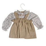 Abito Con Salopette In Velluto E Camicia Neonata BABY FASHION 538.4