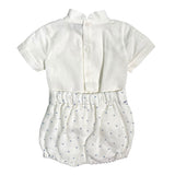 Completo Corto Elegante In Lino Con Bermuda Neonato PONTO POR PONTO 6312