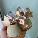 Minorchina Glitter Sandals with Satin Bow INDEX 300