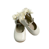 Scarpe Primi Passi Modello Ballerina Con Fiori In Pelle Neonata RIZITOS B3611R