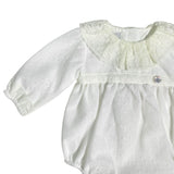 Pagliaccetto Elegante Con Collettone In Pizzo Neonata GRANLEI 241