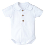 Halbarm-Body aus Baumwolle mit Rundhalsausschnitt Squid 19106C