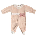 Tutina Intera In Ciniglia Con Pizzo Neonata TETO E TATTA TU8101