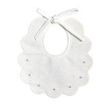 Bavetta Smerlata Ricamata In Piquet Neonato TETO E TATTA BA8150