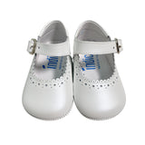 Ballerina Culla In Pelle Satinata Con Cinturino Neonata INDICE 1513S