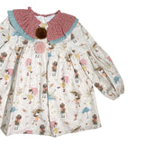 Abito Manica Lunga Svasato In Caldo Cotone Bambina YOEDU 5158