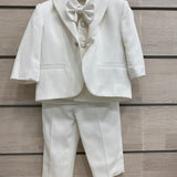 Completo Elegante Battesimale Con Giacca Panna Neonato ISABEL B108