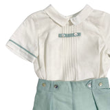Completo Corto Elegante In Lino Con Bermuda Bambino PONTO POR PONTO 6132