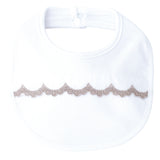 Set Of 2 Cotton Bibs With Lace For Babies SQUID 74021