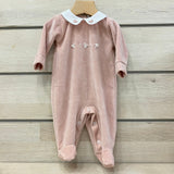 Tutina Intera In Ciniglia Ricamata Neonato/a BEBE' MARGO' B006
