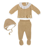 Tutina Spezzata Con Cuffia In Filo Di Cotone Neonata BABY FASHION 620.2