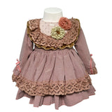 Elegantes, ausgestelltes Langarmkleid für Baby-Mädchen LA AMAPOLA 0020