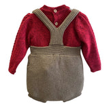 WEDOBLE Wollanzug für Neugeborene mit Latzhose I2309301B