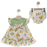 Abito Svasato Con Culotte Stampato Neonata YOEDU 0327