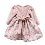 Abito Manica Lunga Con Corpetto In Velluto Neonata TETO E TATTA VE5427