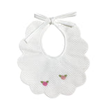 Bavetta Smerlata Ricamata In Piquet Neonata TETO E TATTA BA8000