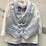 Completo Elegante In Raso Con Panciotto Neonato LES ETOILES ANTONELLO