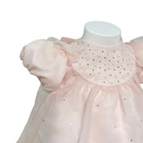 Abito Svasato Mezza Manica In Organza E Strass Neonata PETIT 2016046