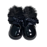 RIZITOS Mädchen-Stiefeletten aus Lackleder mit Fell B3124