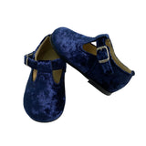 RIZITOS Samt-Erste-Schritte-Schuhe für Kinder mit Ösen B2004V