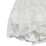 Abito Elegante Battesimale Lungo In Pizzo Neonata ISABEL B246