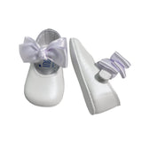 Ballerina Culla in Pelle con Fiocco Neonata 339S