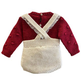 Completo In Lana Con Salopette Corta E Maglioncino Neonata WEDOBLE I2306301P