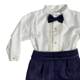 Completo Camicia e Bermuda Elegante Neonato Ponto por ponto 6041