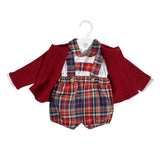 3-teiliges warmes Baumwollset mit Latzhose für Neugeborene BABY FASHION 5333