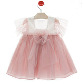 Abito Elegante In Tulle E Macrame' Bambina DEL SUR 0562