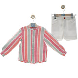 Completo Con Bermuda E Camicia In Cotone Bambino YOEDU 1223