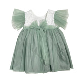 Abito Elegante In Tulle E Macrame' Bambina DEL SUR 0562