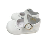 Ballerina Culla In Pelle Satinata Con Cinturino Neonata INDICE 1513S