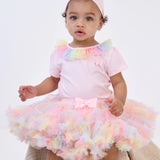 Set aus elegantem Body und weißem Baumwoll-Stirnband ANGEL'S FACE CLEMENTINE