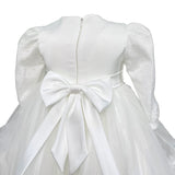 Abito Lungo Elegate Battesimale In Tulle Neonata ISABEL B400