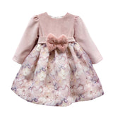 Abito Manica Lunga Con Corpetto In Velluto Neonata TETO E TATTA VE5427