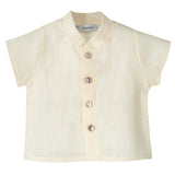 Completo 2 pezzi In Lino Celeste Neonato CALAMARO 11151