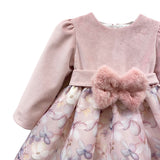 Abito Manica Lunga Con Corpetto In Velluto Neonata TETO E TATTA VE5427