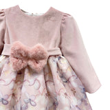 Abito Manica Lunga Con Corpetto In Velluto Neonata TETO E TATTA VE5427