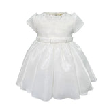 Elegantes Kleid aus weißem Organza mit halben Ärmeln für Babys BIMBALO' 6823