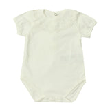 Body Mezza Manica In Cotone Con Collo In Pizzo Neonata DR KID DK116
