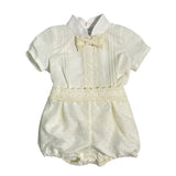 Completo Corto Elegante In Lino Con Bermuda Neonato PONTO POR PONTO 6311