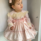 Elegantes, ausgestelltes Langarmkleid für Baby-Mädchen LA AMAPOLA 0020