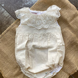 Baby Girl Romper With Ruffled Collar With Lace Phi Clothing 22295