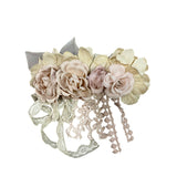 Clip mit Pinzette mit Blumen und Makrameebändern 'Child MIMILU' 434T